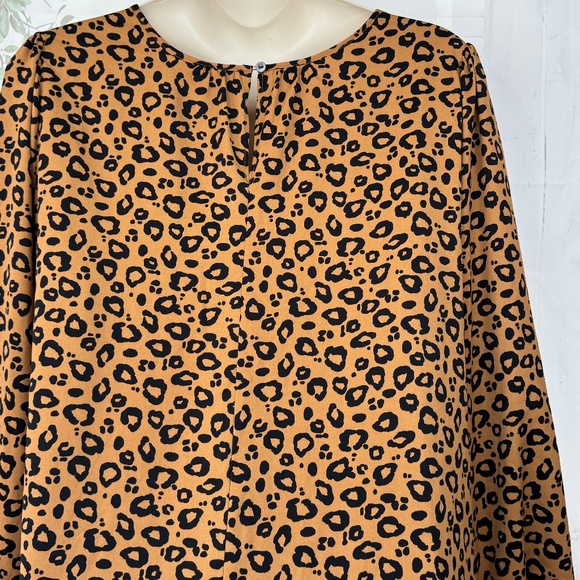 Ava & Viv Womens Brown Animal Print Tunic Tiered Casual Dress Plus Sz. 3X NEW - Picture 13 of 13